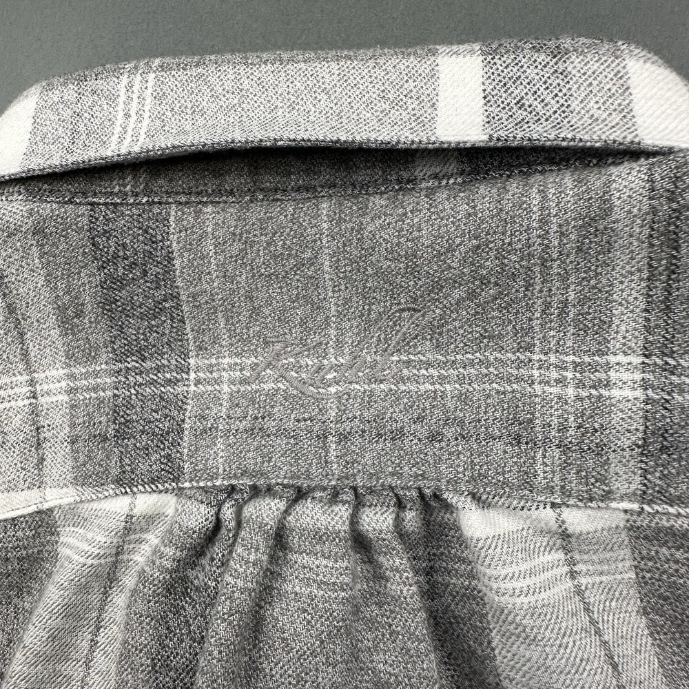 KUHL Women's Gray Plaid Size M Kamila Flannel Long Sleeve Button Up Shirt - Picture 12 of 13